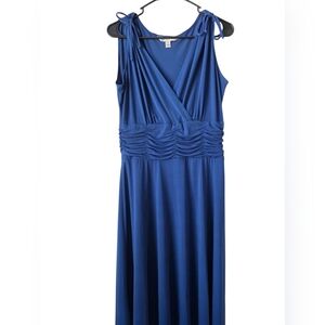 Studio AA Royal Blue Ruched Waist Maxi Dress